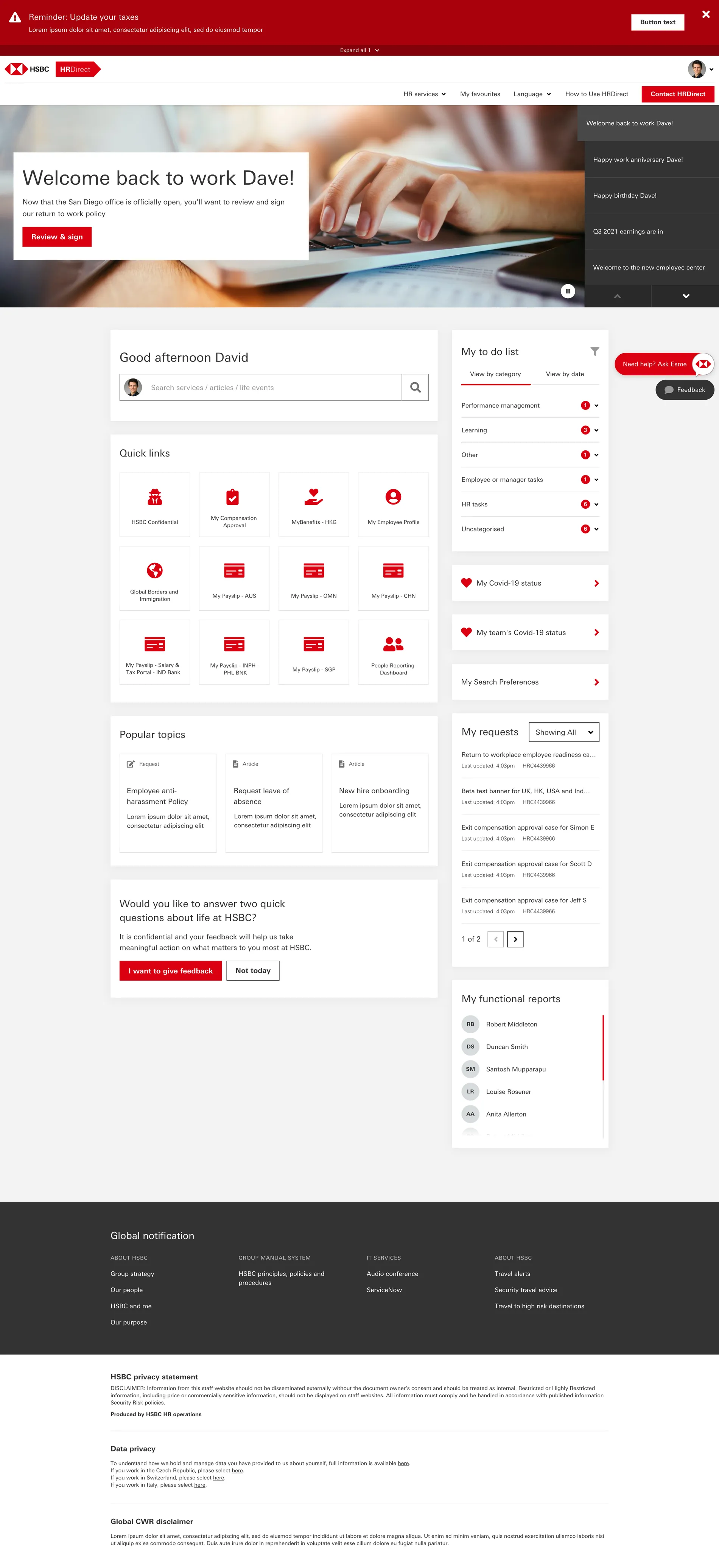 HSBC — HSBC - HR Employee Center Pro