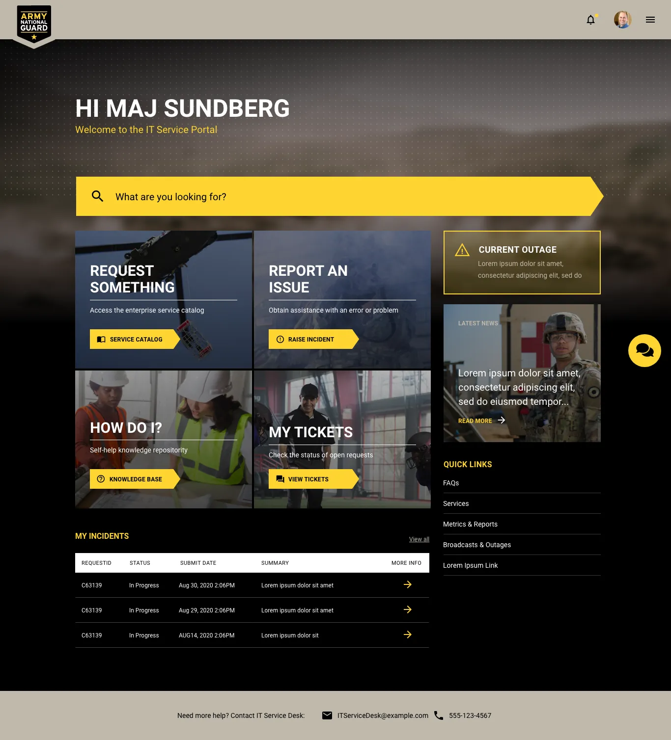 ARNG — ARNG - IT Service Portal