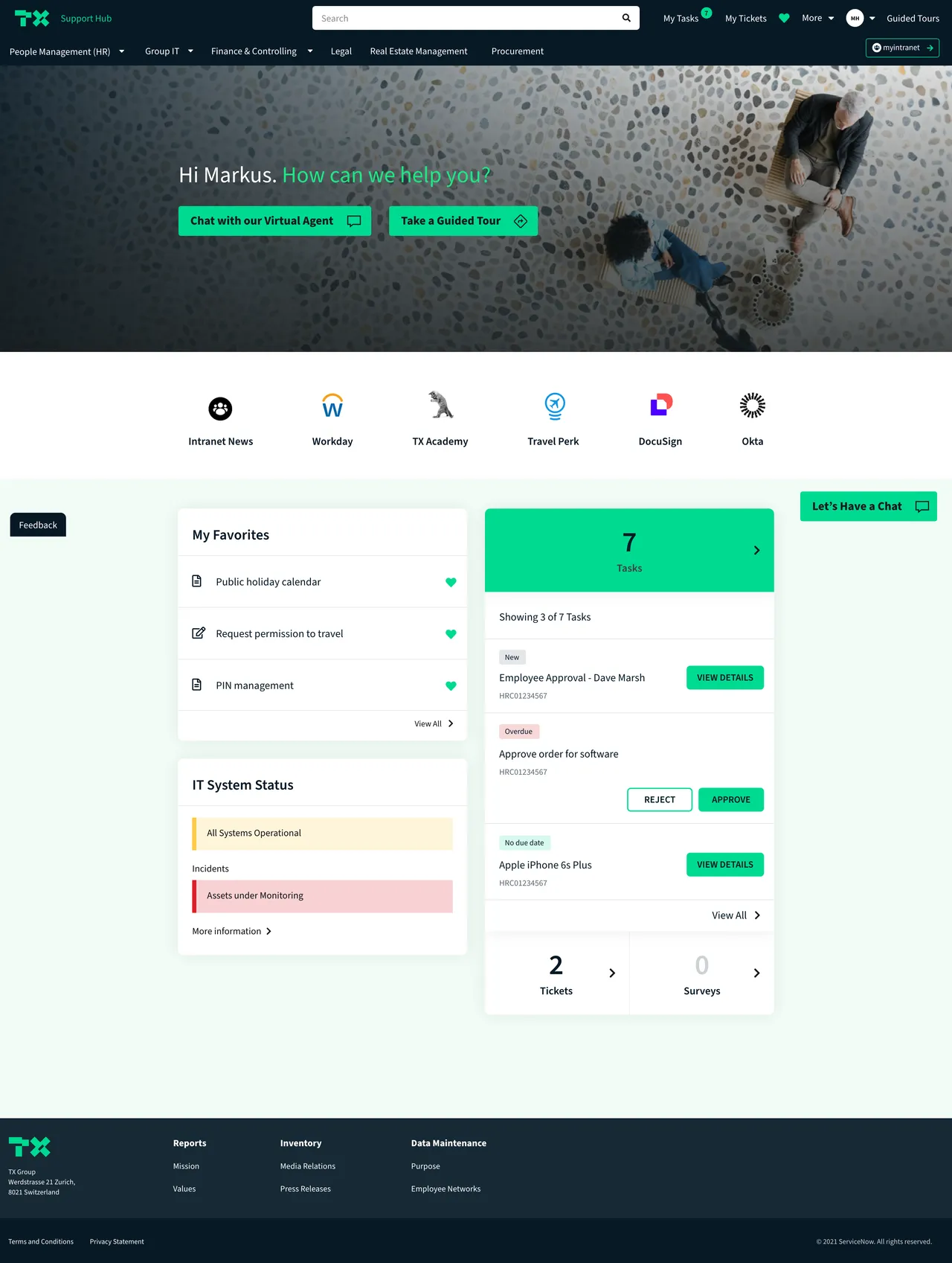 TX Group One-Stop-Shop Home Page