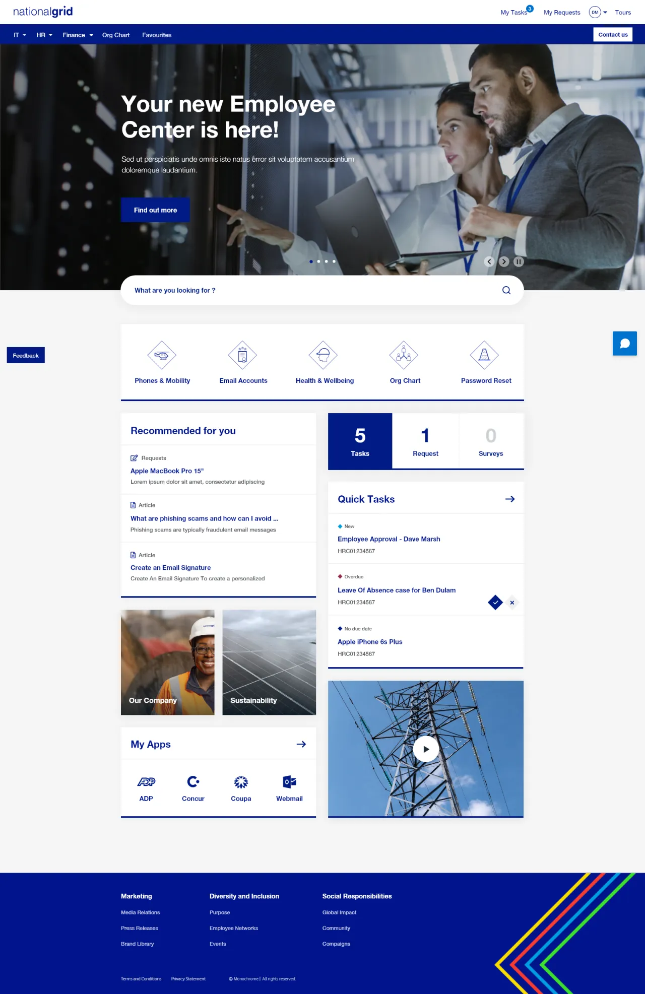 National Grid Employee Center Concept by Monochrome