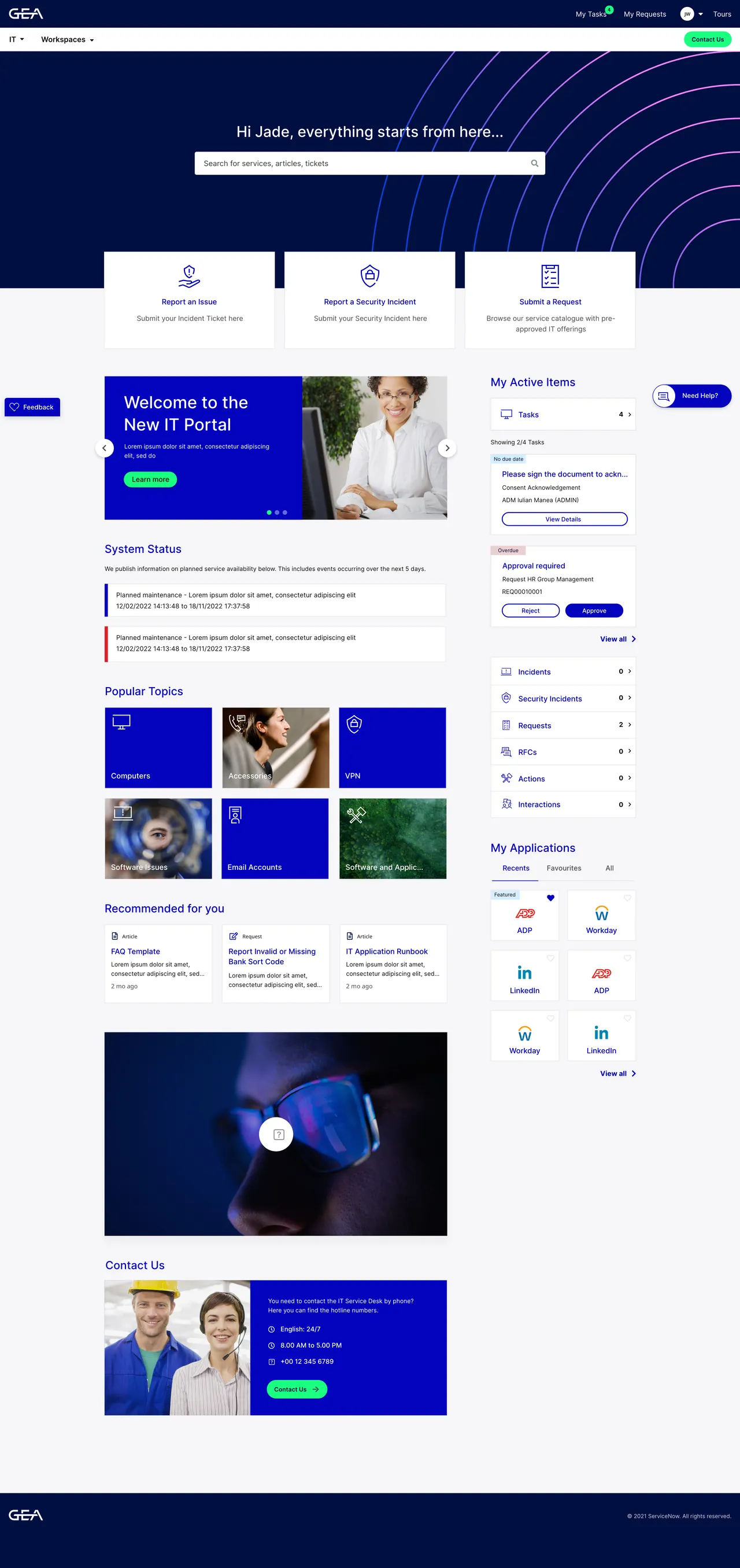 Manufacturing IT self-service portal | ServiceNow