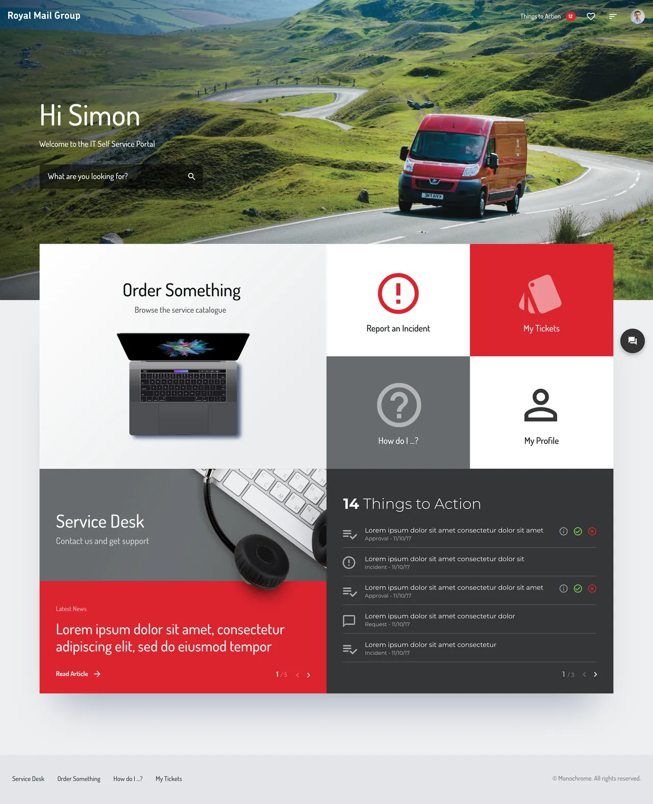 Royal Mail Group - WOW! Portal concept