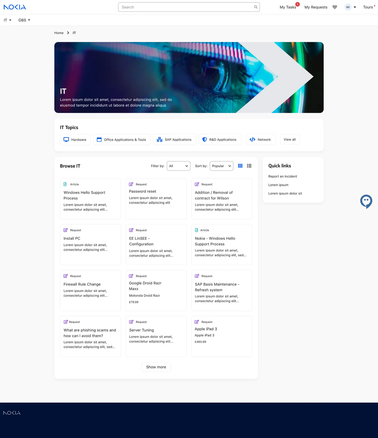 Dynamic Topic Page