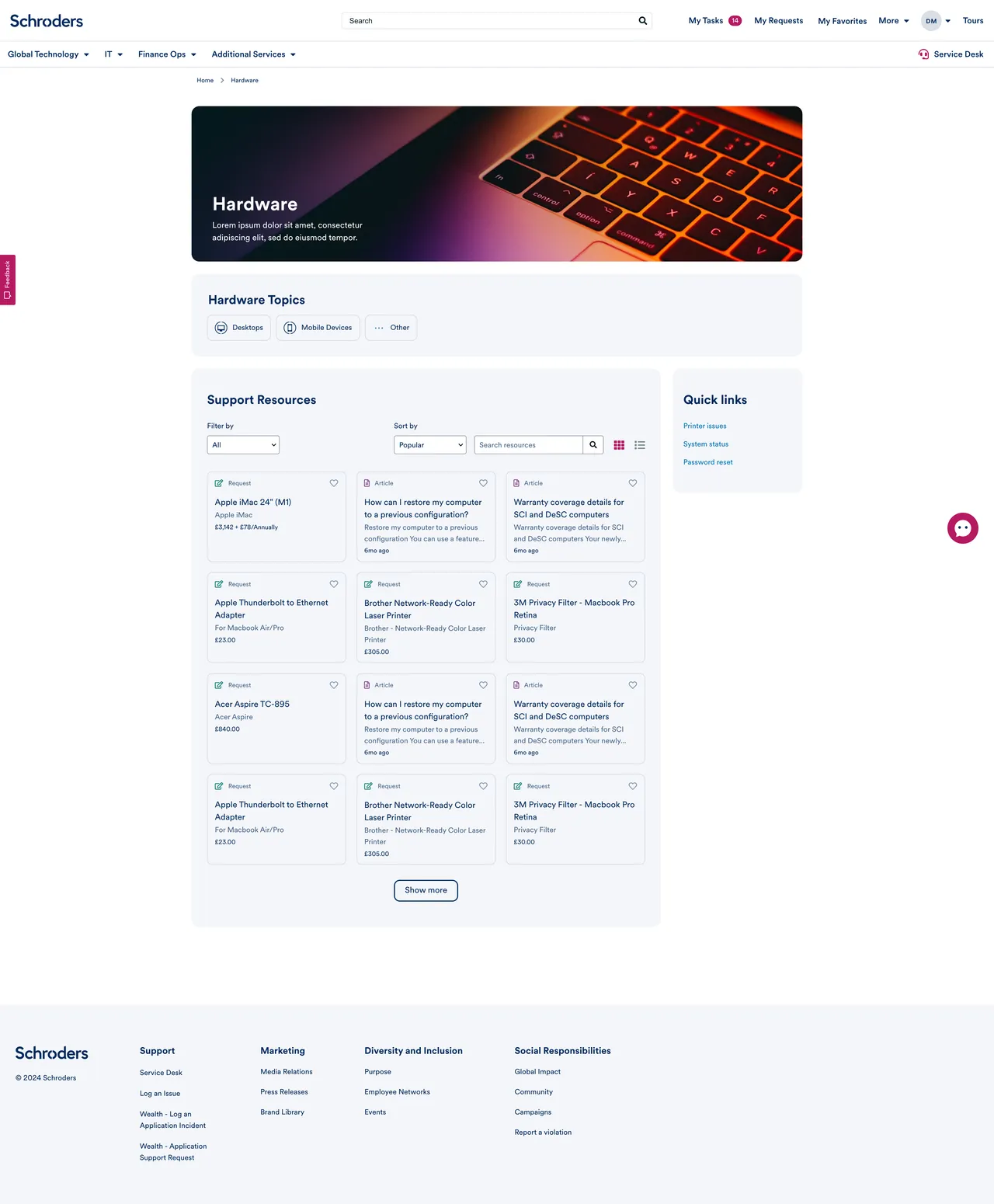 Dynamic Topic Page