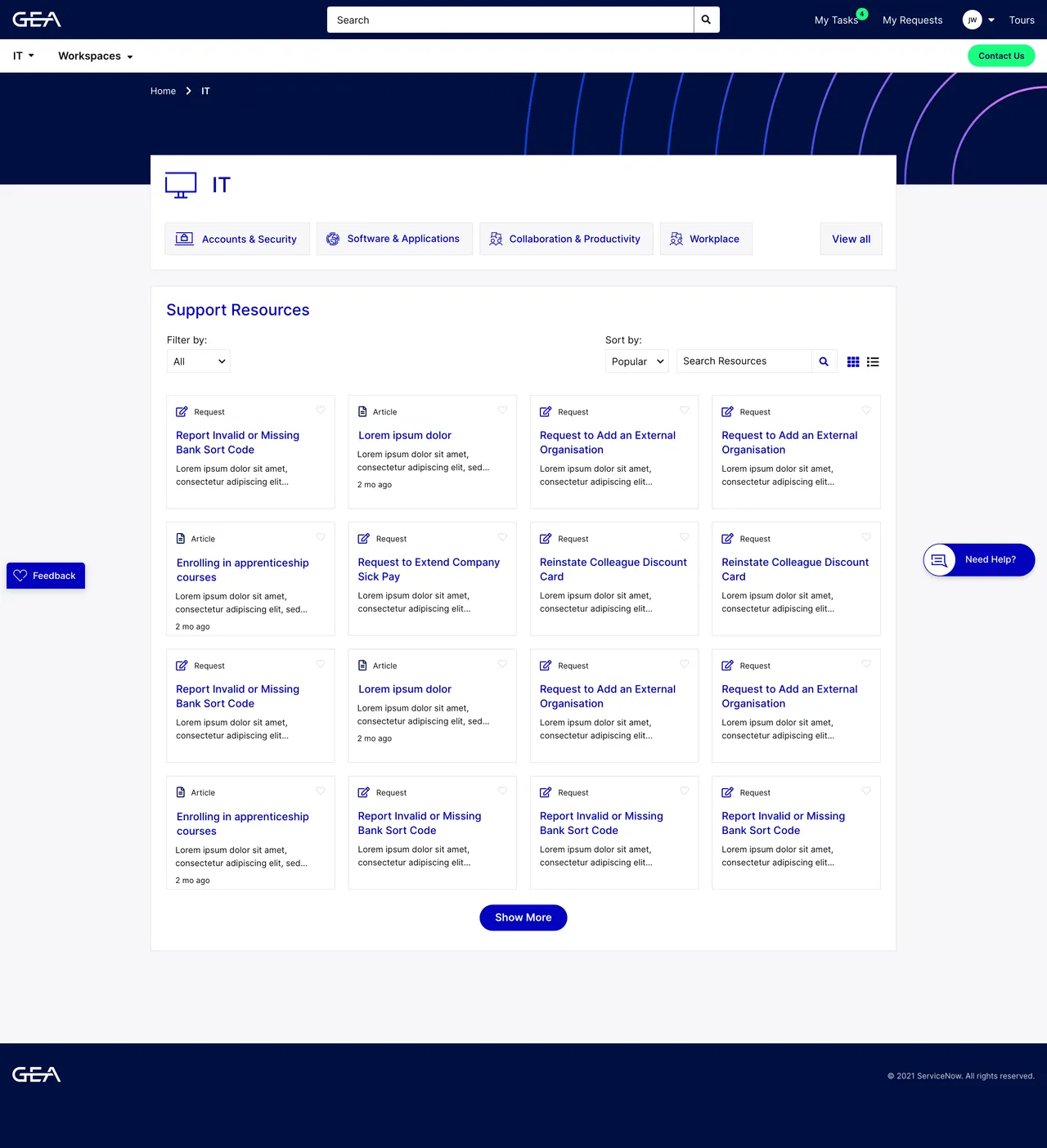Dynamic Topic Page