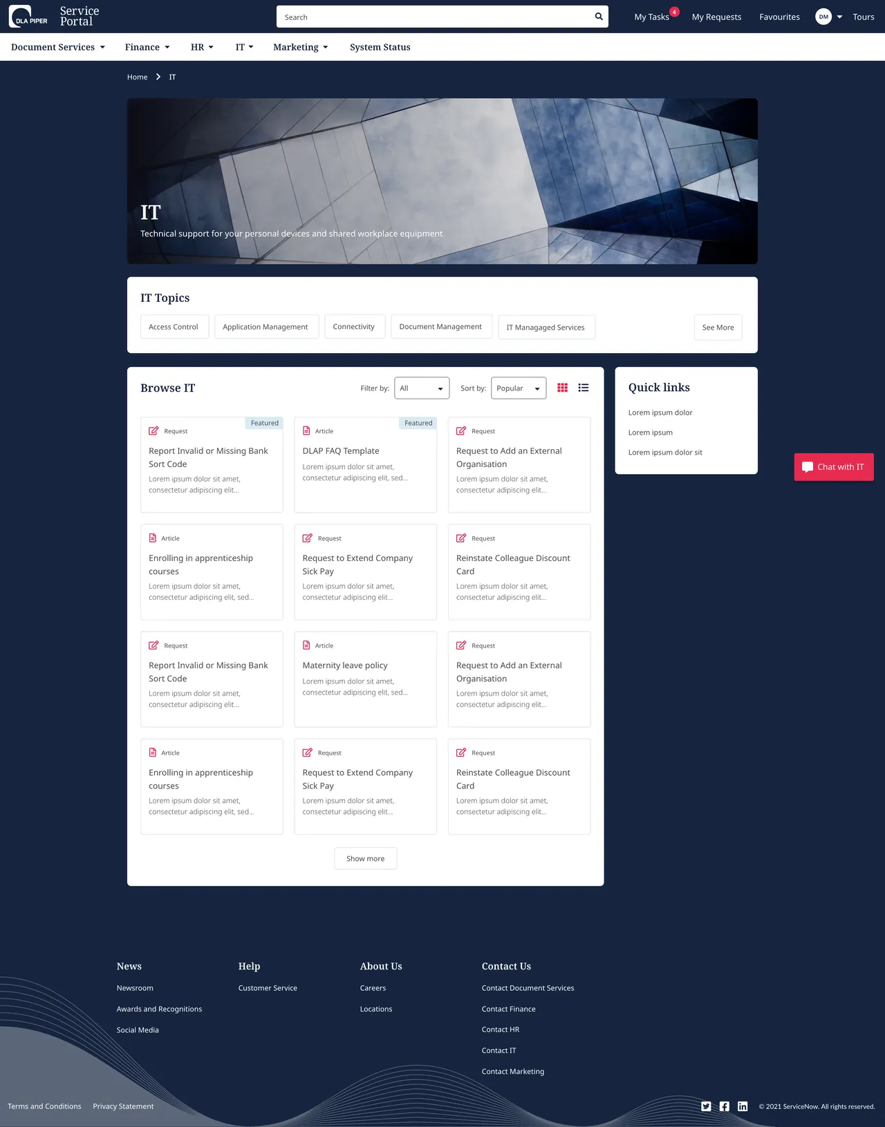 Dynamic Topic Page