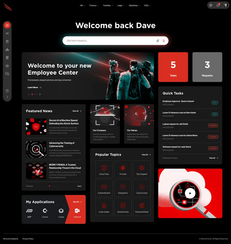 CrowdStrike - Employee Center Concept