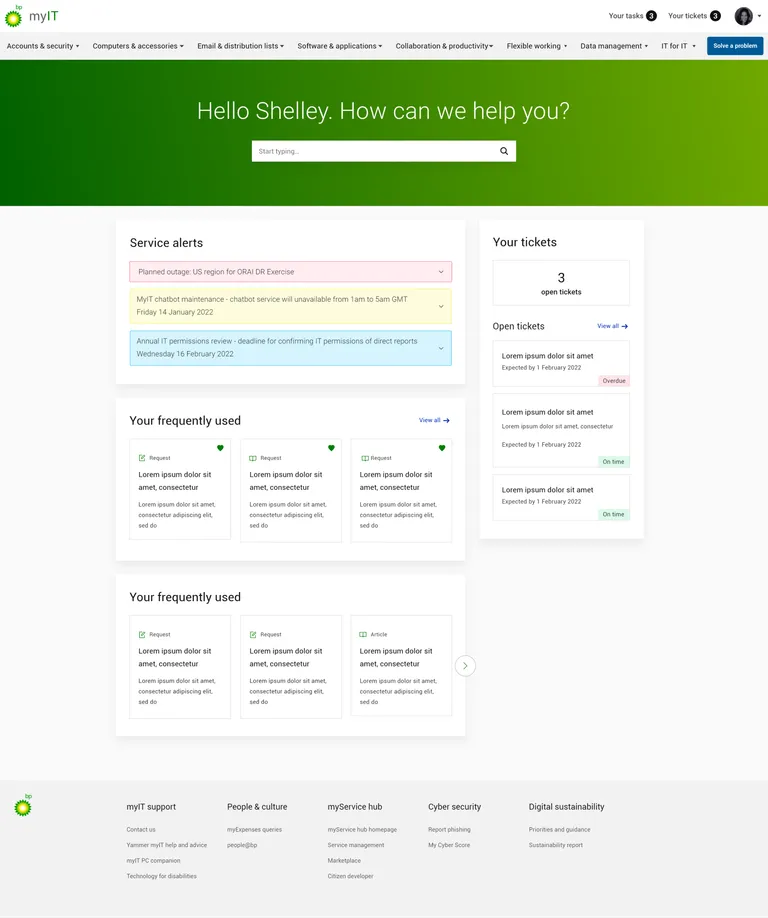 BP - myIT Employee Center Standard