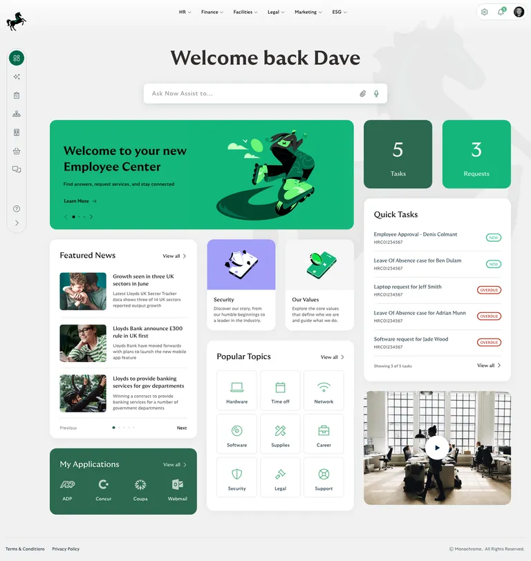 Lloyds - Employee Center Concept